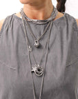 【Primordial is Primitive】 BACK CROSSED TANK TOP 413AL_GREY WASH