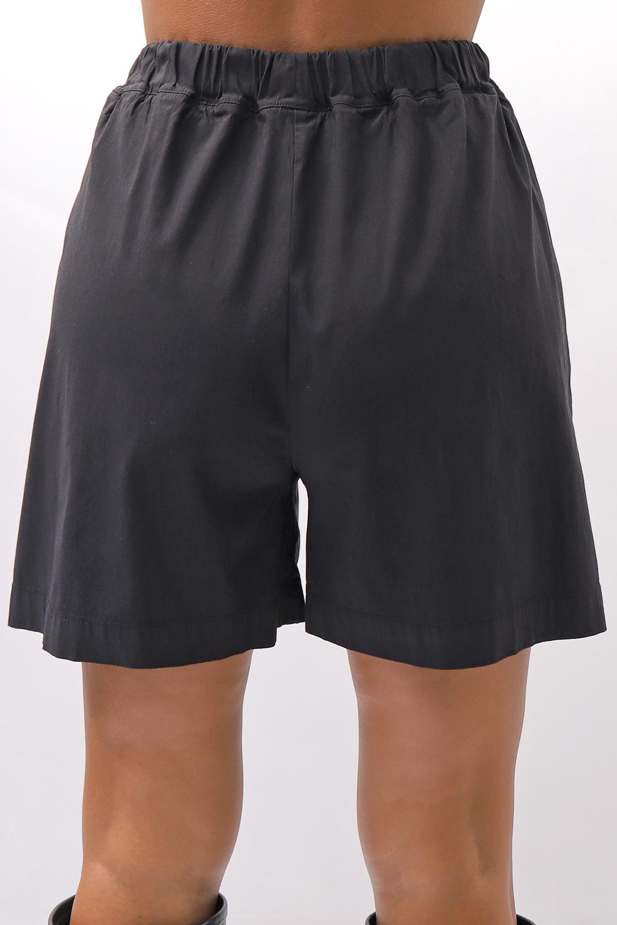 【Primordial is Primitive】 STRETCH ECO LEATHER SHORT PANTS 535AL_BLACK
