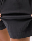 【Primordial is Primitive】 STRETCH ECO LEATHER SHORT PANTS 535AL_BLACK