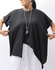 【Primordial is Primitive】 ASYMMETRY COTTON TEE 253RO/CC_BLACK