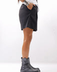 【Primordial is Primitive】 STRETCH ECO LEATHER SHORT PANTS 535AL_BLACK