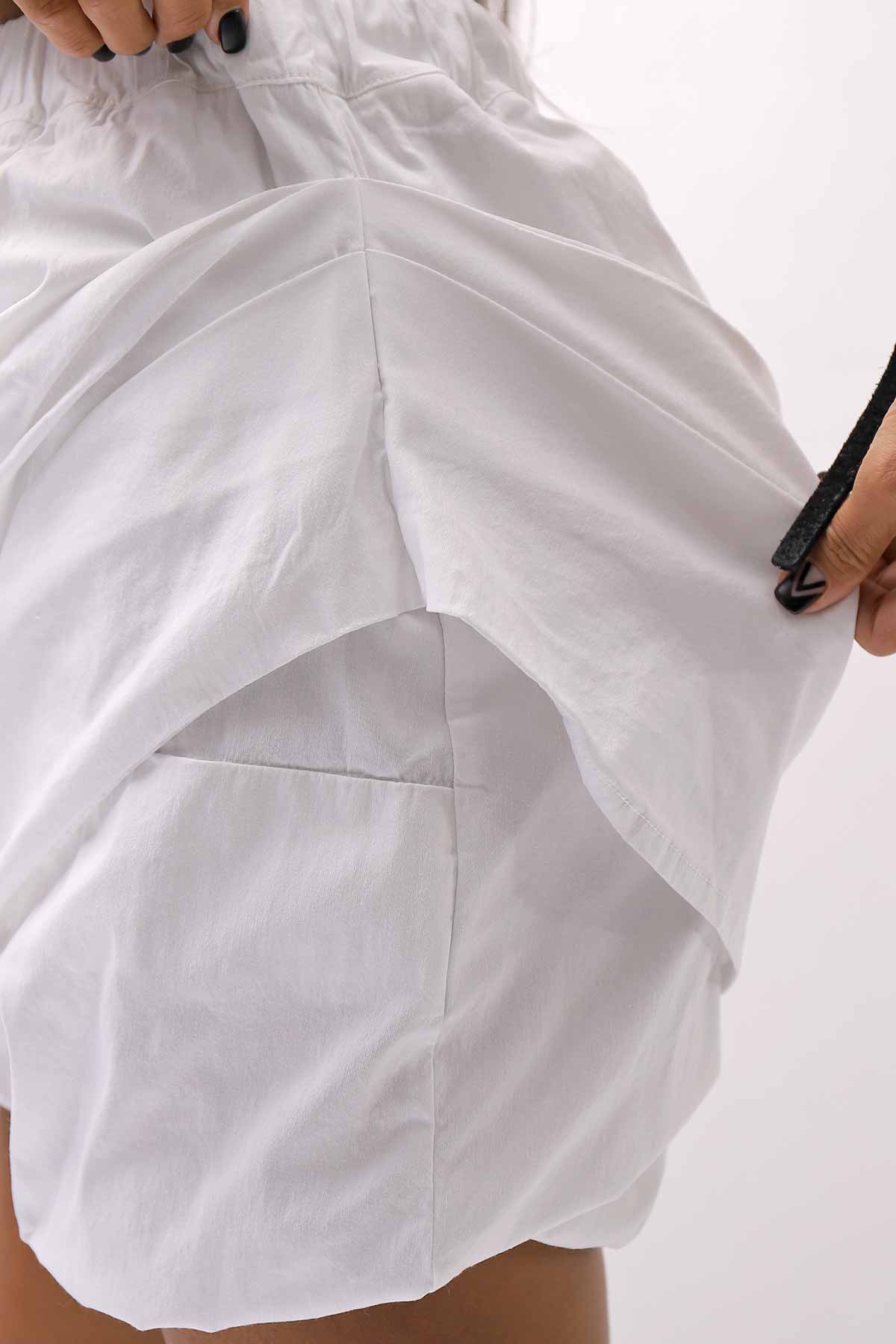 【Primordial is Primitive】 COVERED SHORT PANTS 203AL_WHITE