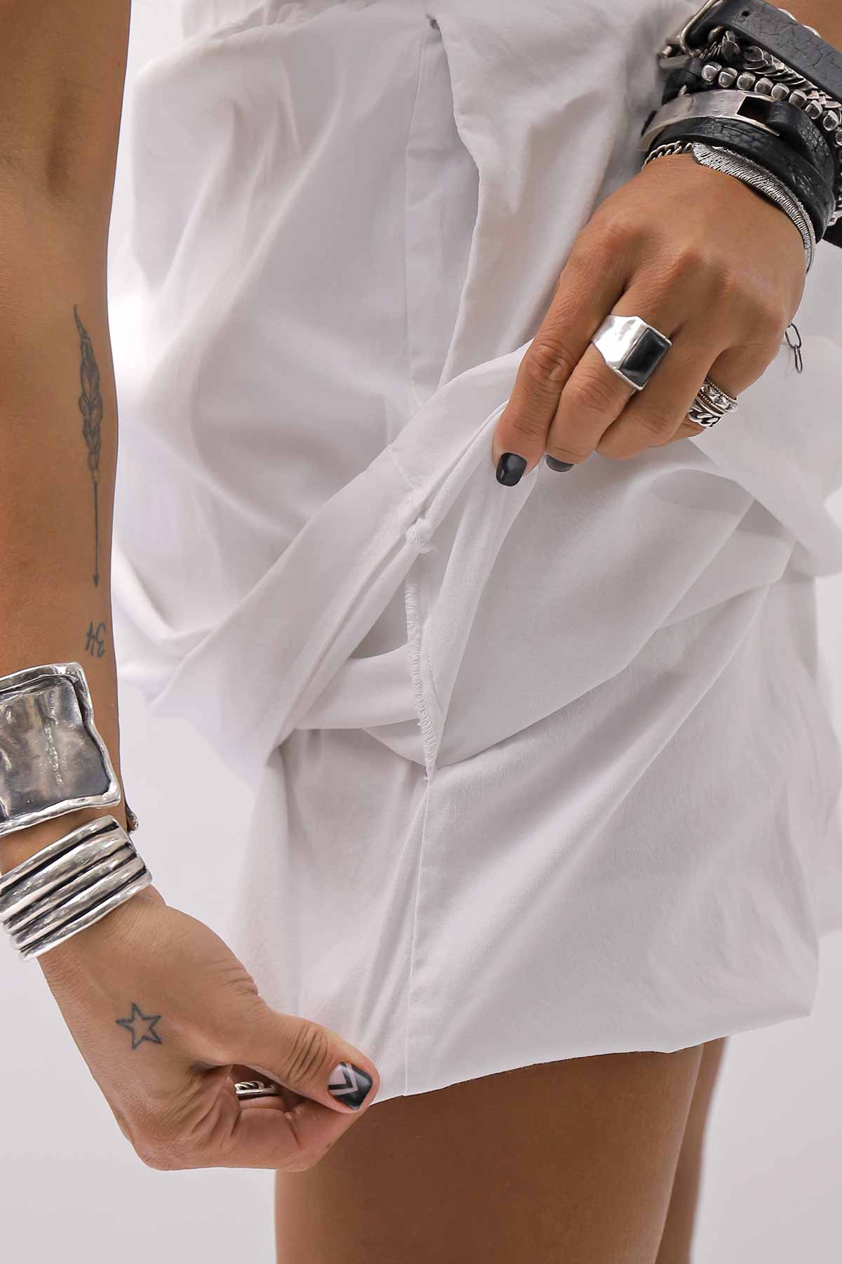 【Primordial is Primitive】 COVERED SHORT PANTS 203AL_WHITE