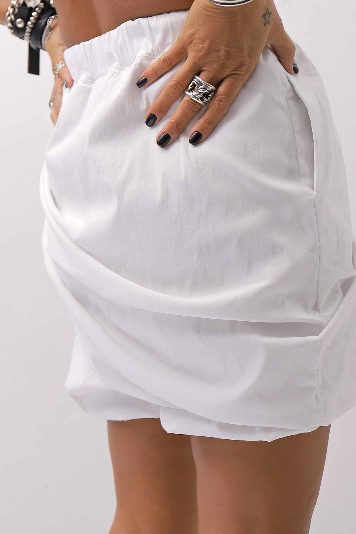 【Primordial is Primitive】 COVERED SHORT PANTS 203AL_WHITE