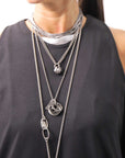 【NOSTRASANTISSIMA】 STRETCH COTTON BACK OPEN TANK TOP C150_BLACK