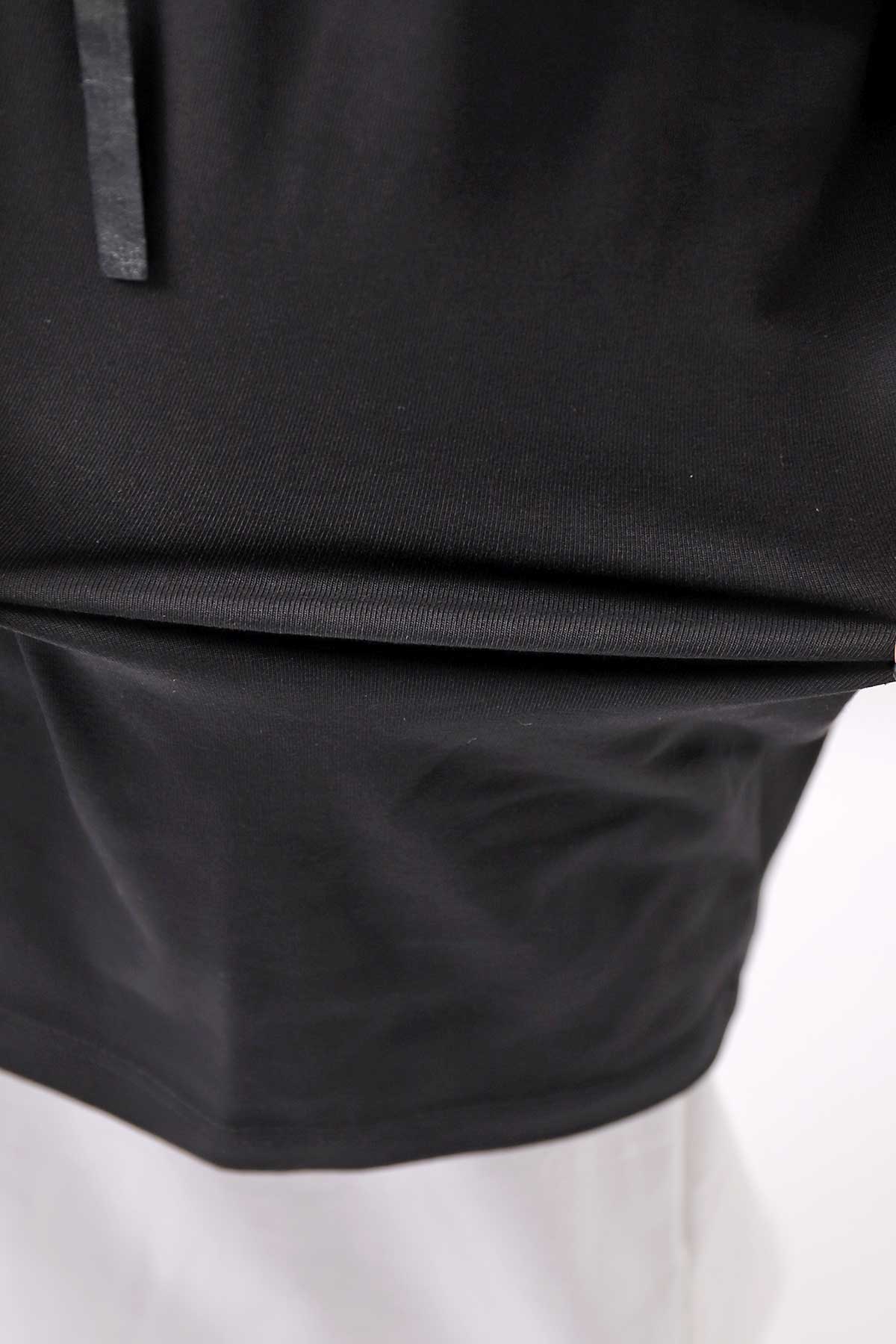 【NOSTRASANTISSIMA】 STRETCH COTTON BACK OPEN TANK TOP C150_BLACK
