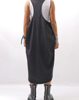 【NOSTRASANTISSIMA】 LONG TANK COCOON DRESS C152_BLACK
