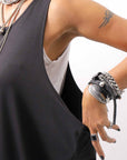 【NOSTRASANTISSIMA】 LONG TANK COCOON DRESS C152_BLACK