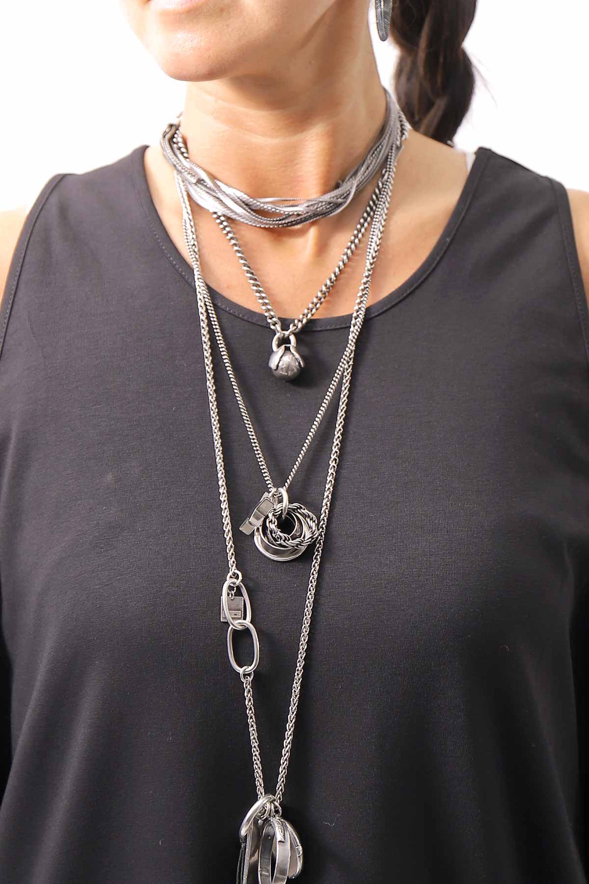 【NOSTRASANTISSIMA】 LONG TANK COCOON DRESS C152_BLACK