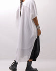 【bajra】 BACK TULLE＆COTTON LAYERED TOP 160QK04_WHITE