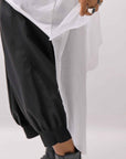 【bajra】 BACK TULLE＆COTTON LAYERED TOP 160QK04_WHITE