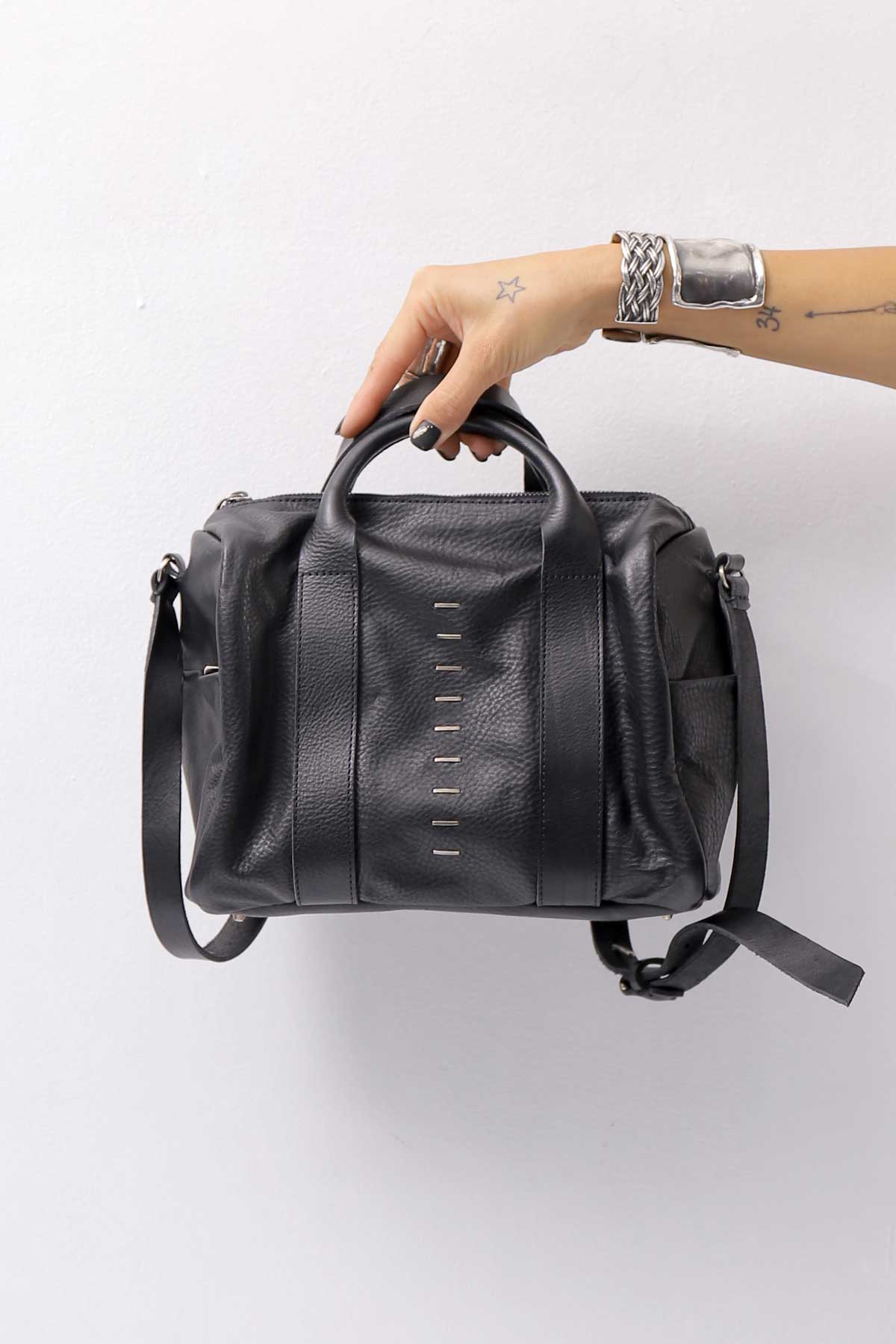 【DANIELE BASTA】 MINI BOSTON SHOULDER BAG_BLACK