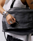 【DANIELE BASTA】 2WAY FLAP SHOULDER BAG_BLACK