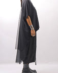 【bajra】 BACK TULLE＆COTTON LAYERED TOP 160QK04_BLACK