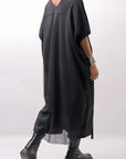【bajra】 BACK TULLE＆COTTON LAYERED TOP 160QK04_BLACK