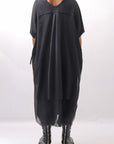 【bajra】 BACK TULLE＆COTTON LAYERED TOP 160QK04_BLACK