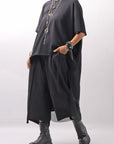 【bajra】 BACK TULLE＆COTTON LAYERED TOP 160QK04_BLACK