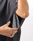 【bajra】 BACK TULLE＆COTTON LAYERED TOP 160QK04_BLACK