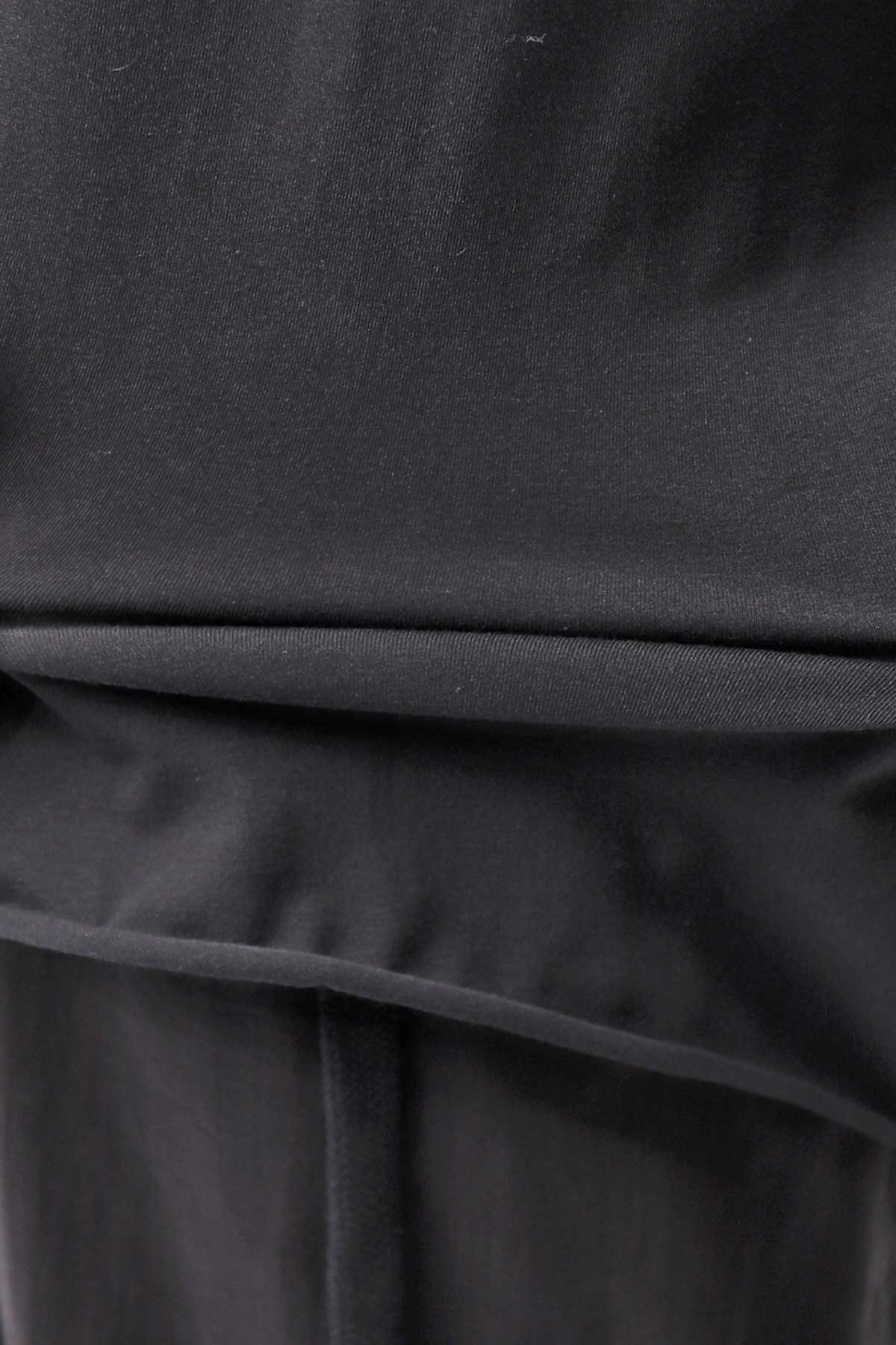 【bajra】 BACK TULLE＆COTTON LAYERED TOP 160QK04_BLACK