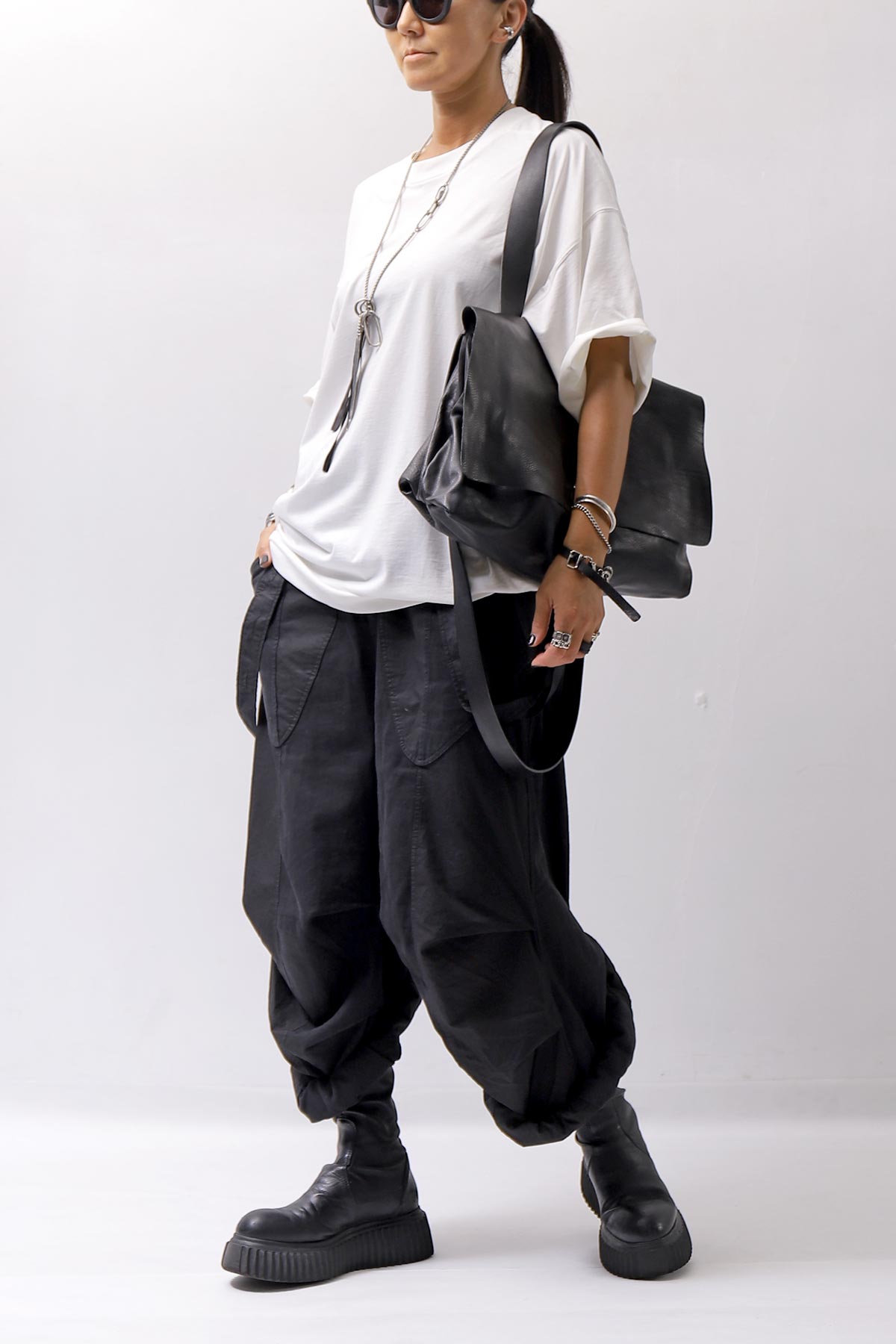 【DANIELE BASTA】 2WAY FLAP SHOULDER BAG_BLACK