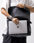 【DANIELE BASTA】 2WAY FLAP SHOULDER BAG_BLACK