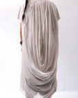 【sanctamuerte】 BACK DRAPE LONG SHIRT 284/MM_DUSTY BEIGE