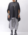 【bajra】 UNISEX OVERSIZED COTTON TOPS 156QK01_BLACK