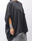 【bajra】 UNISEX OVERSIZED COTTON TOPS 156QK01_BLACK