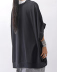 【bajra】 UNISEX OVERSIZED COTTON TOPS 156QK01_BLACK