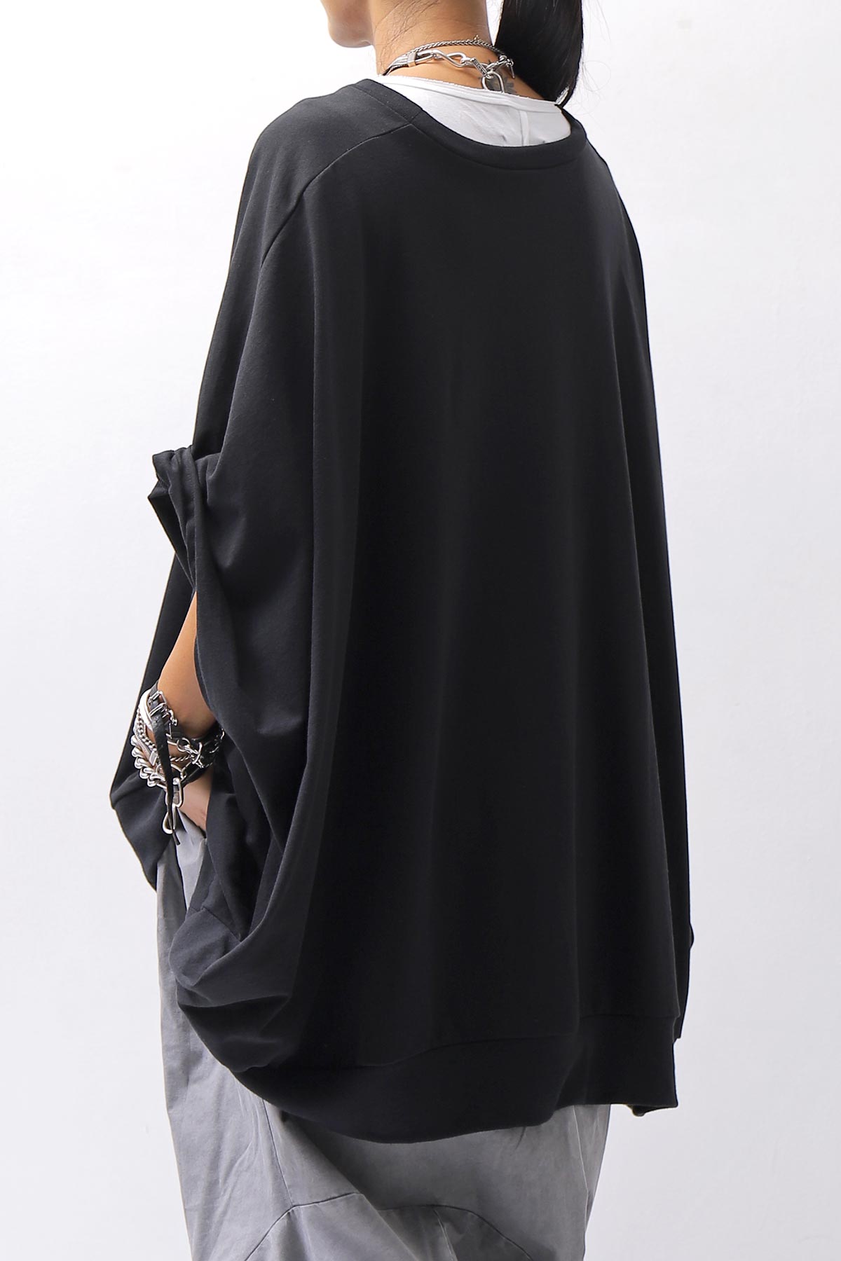 【bajra】 UNISEX OVERSIZED COTTON TOPS 156QK01_BLACK