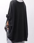 【bajra】 UNISEX OVERSIZED COTTON TOPS 156QK01_BLACK