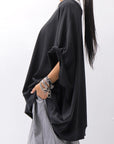 【bajra】 UNISEX OVERSIZED COTTON TOPS 156QK01_BLACK