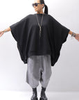 【bajra】 UNISEX OVERSIZED COTTON TOPS 156QK01_BLACK