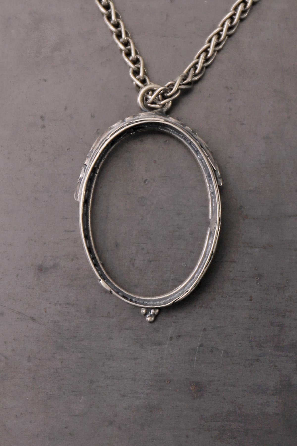 【GOTI】 MIXED TOP ONYX PENDANT CN1183_MATTE BLACK