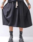 【NOSTRASANTISSIMA】 FRONT BALLOON SKIRT G145_BLACK