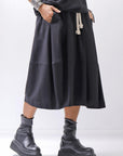 【NOSTRASANTISSIMA】 FRONT BALLOON SKIRT G145_BLACK