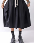 【NOSTRASANTISSIMA】 FRONT BALLOON SKIRT G145_BLACK