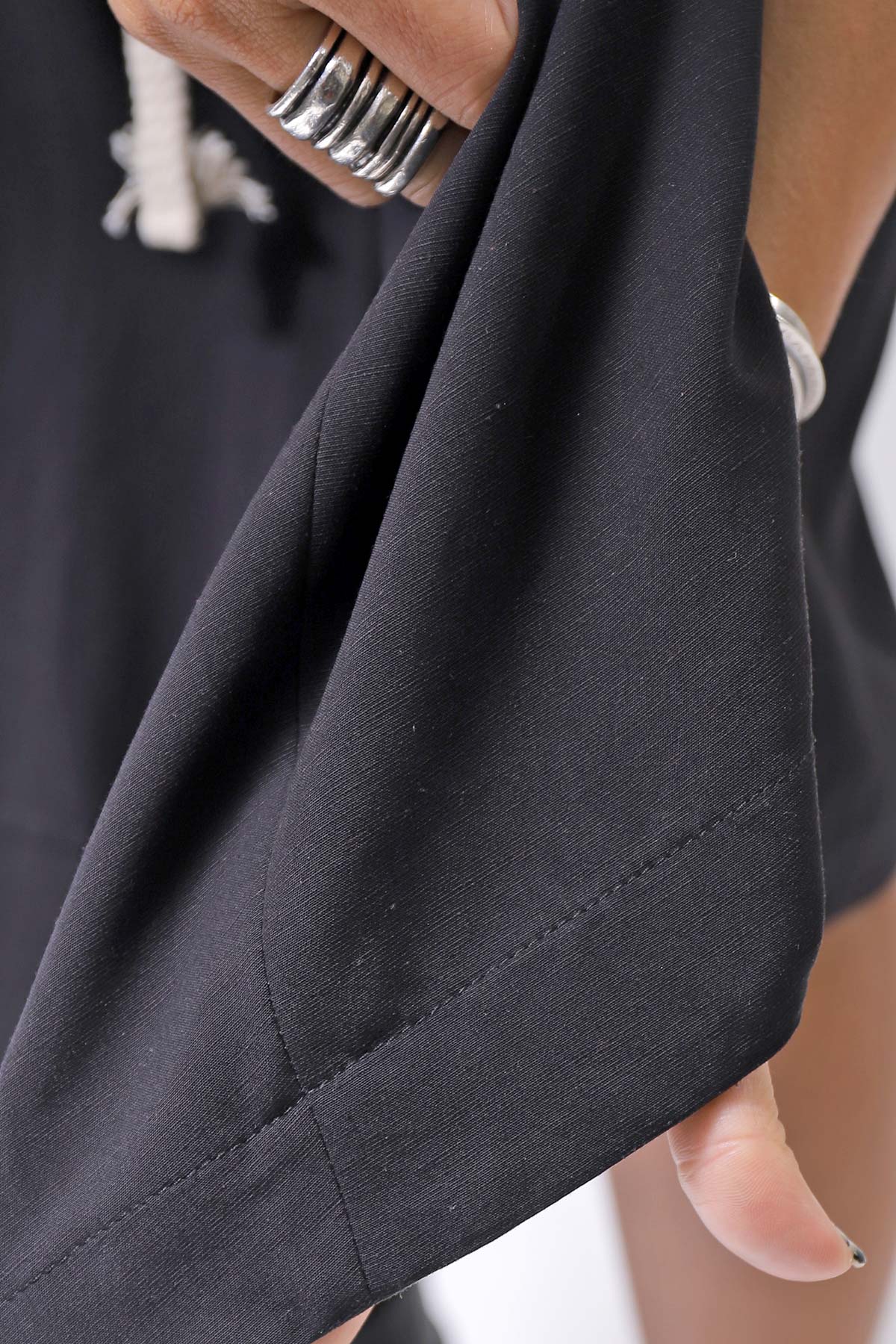 【NOSTRASANTISSIMA】 FRONT BALLOON SKIRT G145_BLACK