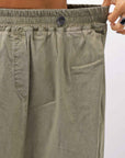 【Primordial is Primitive】 UNISEX ASYMMETRY COTTON PANTS 722AL_MILITARY