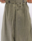【Primordial is Primitive】 UNISEX ASYMMETRY COTTON PANTS 722AL_MILITARY