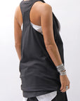 【NOSTRASANTISSIMA】 STRETCH COTTON COVER TANK TOP C150_BLACK