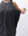 【NOSTRASANTISSIMA】 STRETCH COTTON COVER TANK TOP C150_BLACK