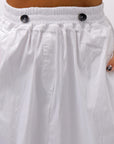 【Primordial is Primitive】 UNISEX ASYMMETRY COTTON PANTS 722AL_WHITE