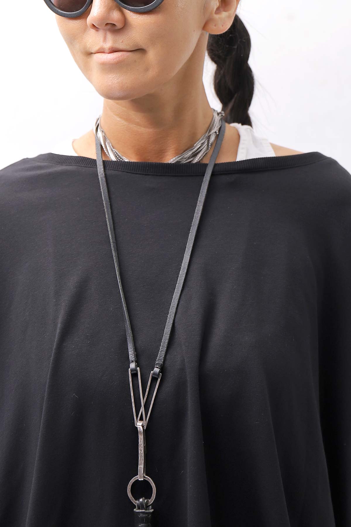 【PLÜ】 OVER SIZED COTTON STRETCH TOP 5019_BLACK