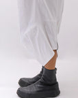 【Primordial is Primitive】 UNISEX ASYMMETRY COTTON PANTS 722AL_WHITE