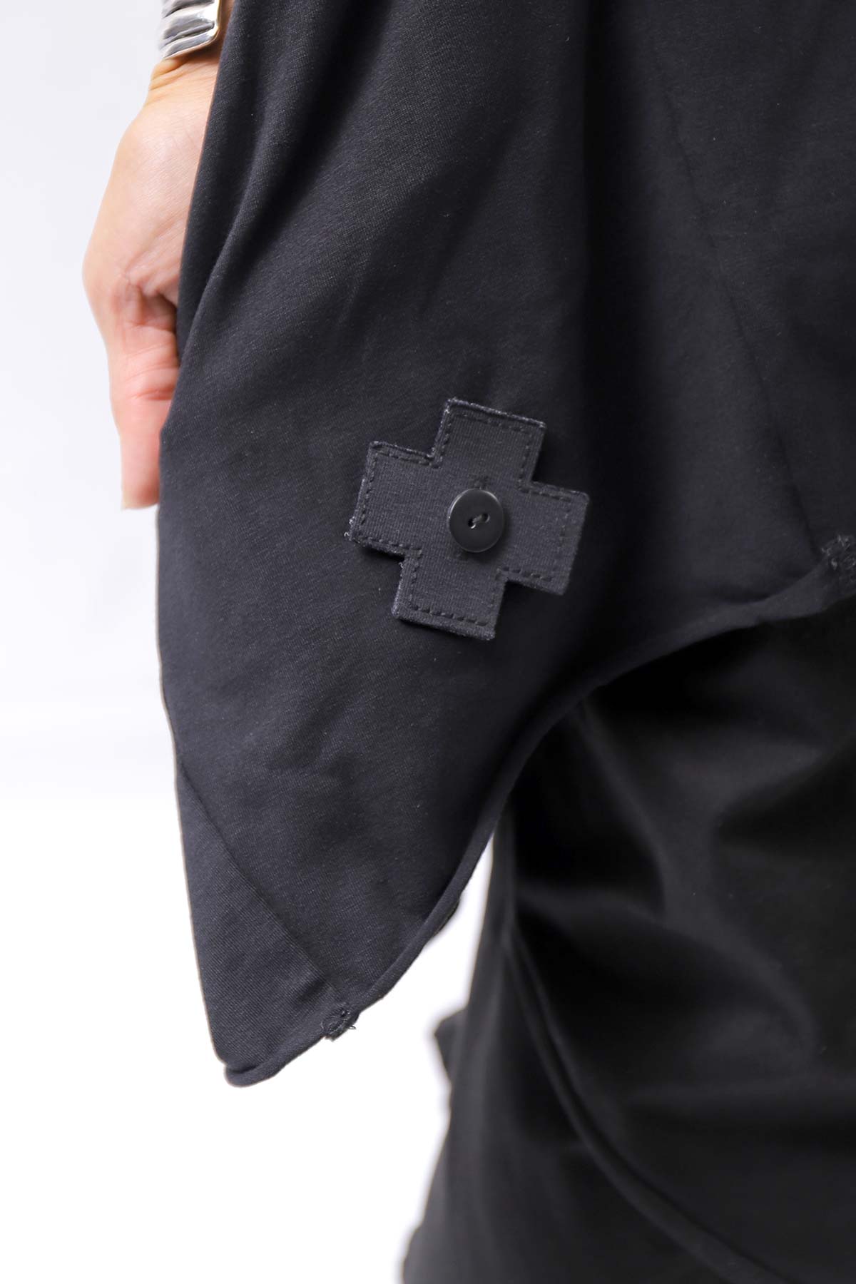 【PLÜ】 OVER SIZED COTTON STRETCH TOP 5019_BLACK
