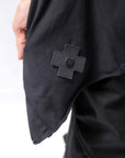 【PLÜ】 OVER SIZED COTTON STRETCH TOP 5019_BLACK