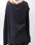 【PLÜ】 OVER SIZED COTTON STRETCH TOP 5019_BLACK