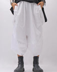 【Primordial is Primitive】 UNISEX ASYMMETRY COTTON PANTS 722AL_WHITE
