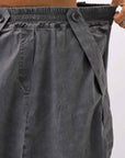 【Primordial is Primitive】 UNISEX ASYMMETRY COTTON PANTS 722AL_GREY WASH